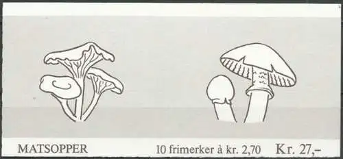 NORWEGEN 1987 Mi-Nr. MH 10 Markenheft/booklet ** MNH