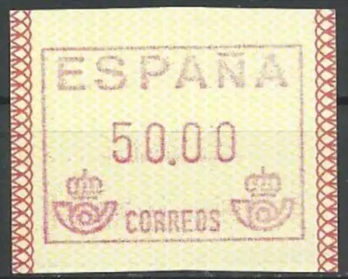 SPANIEN 1989 Mi-Nr. ATM 1 ** MNH