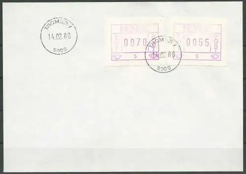NORWEGEN 1980 Mi-Nr. ATM 1.5ya auf Brief