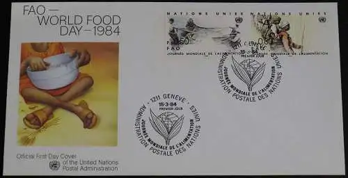 UNO GENF 1984 Mi-Nr. 120/21 FDC