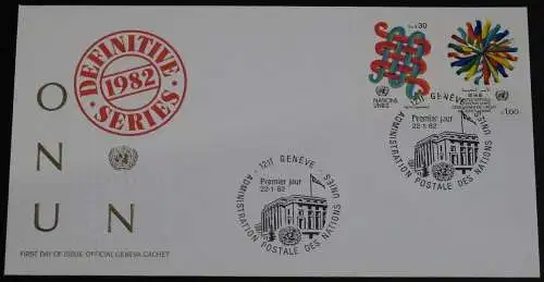UNO GENF 1982 Mi-Nr. 103/04 FDC