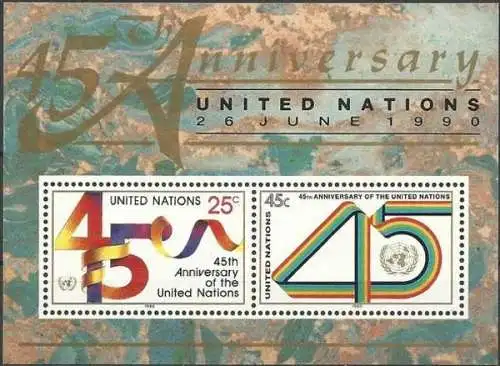 UNO NEW YORK 1990 Mi-Nr. Block 11 ** MNH