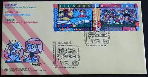 UNO WIEN 1999 Mi-Nr. 300/01 FDC