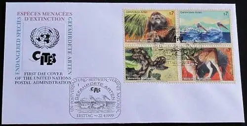 UNO WIEN 1999 Mi-Nr. 287/90 FDC