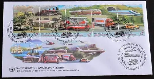 UNO WIEN 1997 Mi-Nr. 231/35 FDC