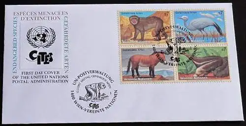 UNO WIEN 1997 Mi-Nr. 222/25 FDC