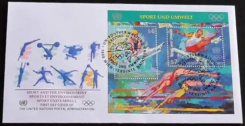 UNO WIEN 1996 Mi-Nr. Block 7 FDC