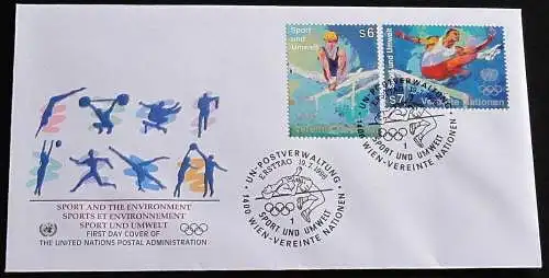 UNO WIEN 1996 Mi-Nr. 214/15 FDC