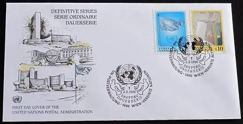UNO WIEN 1996 Mi-Nr. 203/04 FDC