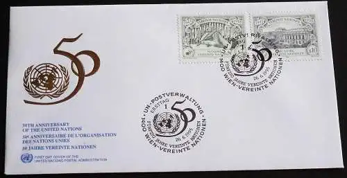 UNO WIEN 1995 Mi-Nr. 186/87 FDC