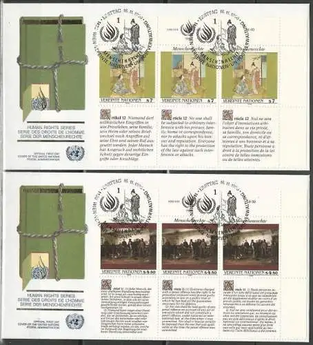 UNO WIEN 1990 Mi-Nr. 108/09 FDC