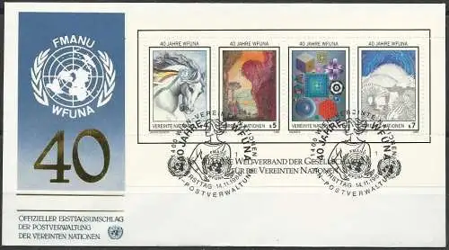 UNO WIEN 1986 Mi-Nr. Block 3 FDC