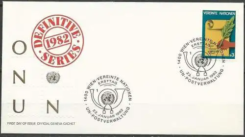 UNO WIEN 1982 Mi-Nr. 23 FDC