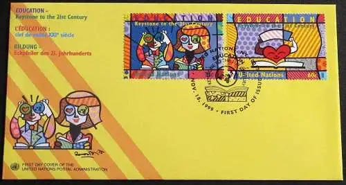 UNO NEW YORK 1999 Mi-Nr. 828/29 FDC