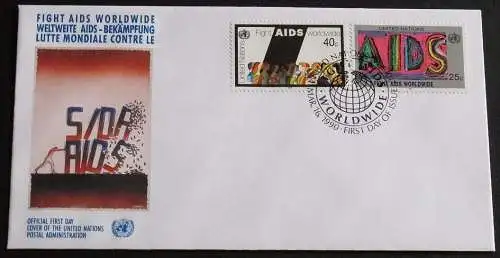 UNO NEW YORK 1990 Mi-Nr. 598/99 FDC