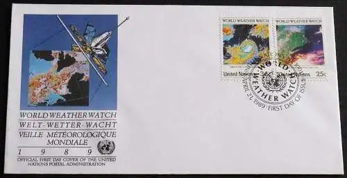 UNO NEW YORK 1989 Mi-Nr. 575/76 FDC