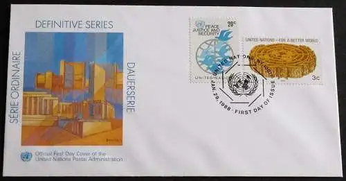 UNO NEW YORK 1988 Mi-Nr. 546 FDC