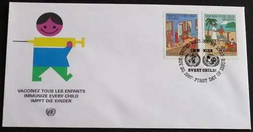 UNO NEW YORK 1987 Mi-Nr. 542/43 FDC