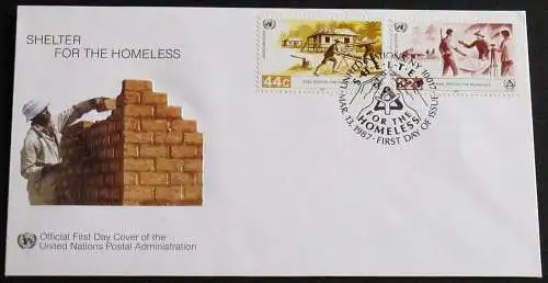 UNO NEW YORK 1987 Mi-Nr. 520/21 FDC