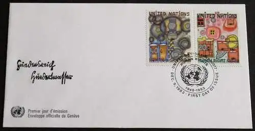 UNO NEW YORK 1983 Mi-Nr. 438/39 FDC
