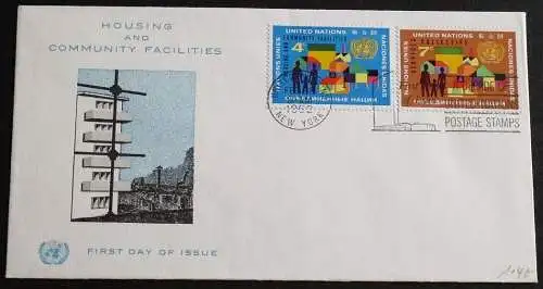 UNO NEW YORK 1962 Mi-Nr. 114/15 FDC