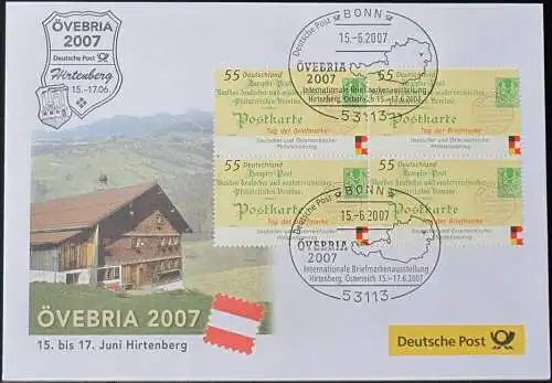 DEUTSCHLAND 2007 Övebria 2007 Hirtenberg 15.06.2007 Messebrief Deutsche Post