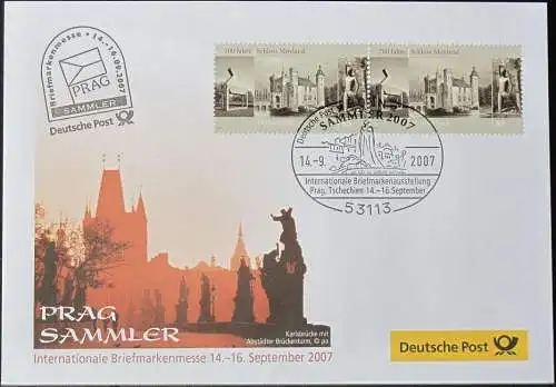 DEUTSCHLAND 2007 Prag'07 Sammler Prag Tschechien 14.09.2007 Messebrief Deutsche Post