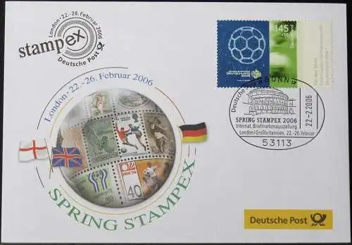 DEUTSCHLAND 2006 stampex London 22.02.2006 Messebrief Deutsche Post