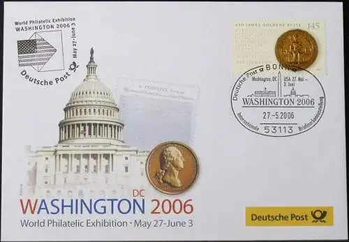 DEUTSCHLAND 2006 Washington 2006 27.05.2006 Messebrief Deutsche Post