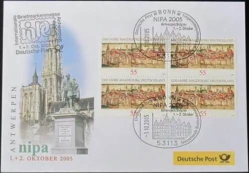 DEUTSCHLAND 2005 nipa Antwerpen 01.10.2005 Messebrief Deutsche Post