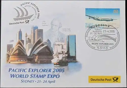 DEUTSCHLAND 2005 Pacific Explorer 2005 Sydney 21.04.2005 Messebrief Deutsche Post