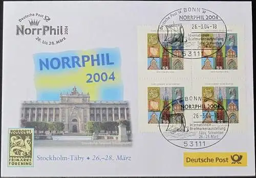 DEUTSCHLAND 2004 NorrPhil Täby 26.03.2004 Messebrief Deutsche Post