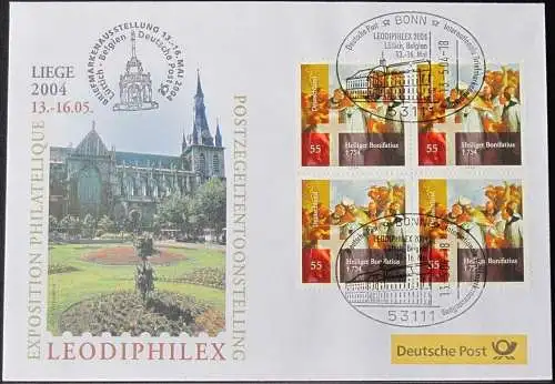 DEUTSCHLAND 2004 Leodiphilex Liege 13.05.2004 Messebrief Deutsche Post
