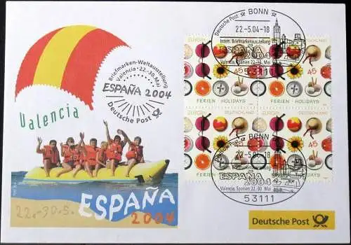 DEUTSCHLAND 2004 Espana 2004 Valencia 22.05.2004 Messebrief Deutsche Post