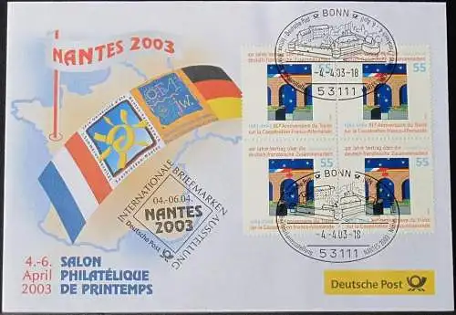 DEUTSCHLAND 2003 Salon Philatelique Nantes 04.04.2003 Messebrief Deutsche Post