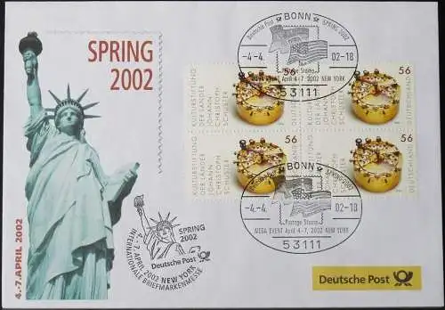 DEUTSCHLAND 2002 Spring 2002 New York 04.04.2002 Messebrief Deutsche Post