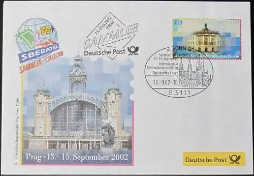 DEUTSCHLAND 2002 Sberatel Prag 13.09.2002 Messebrief Deutsche Post