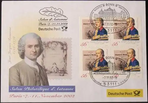 DEUTSCHLAND 2002 Salon Philatelique Paris 07.11.2002 Messebrief Deutsche Post