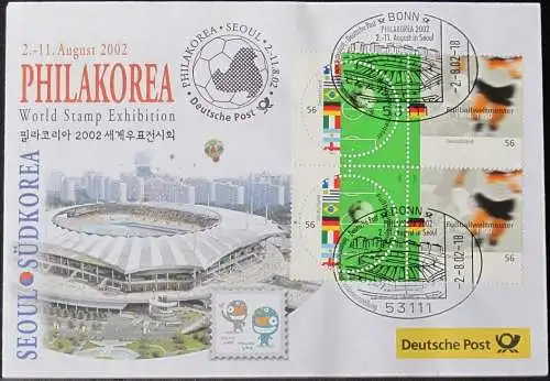 DEUTSCHLAND 2002 Philakorea Seoul 02.08.2002 Messebrief Deutsche Post