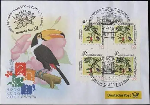 DEUTSCHLAND 2001 stamp Exhibition Hongkong 01.02.2001 Messebrief Deutsche Post