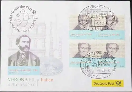 DEUTSCHLAND 2001 Veronafil Verona 04.05.2001 Messebrief Deutsche Post
