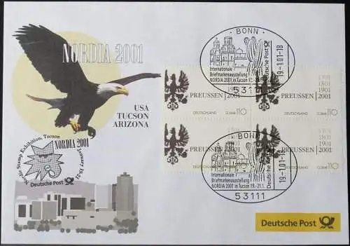 DEUTSCHLAND 2001 Nordia 2001 Tucson Arizona 19.01.2001 Messebrief Deutsche Post