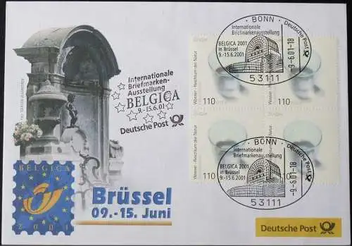DEUTSCHLAND 2001 Belgica Brüssel 09.05.2001 Messebrief Deutsche Post