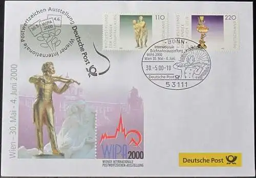 DEUTSCHLAND 2000 Wipa 2000 Wien 30.05.2000 Messebrief Deutsche Post