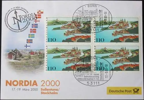 DEUTSCHLAND 2000 Nordia 2000 Sollentuna 17.03.2000 Messebrief Deutsche Post