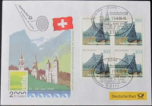 DEUTSCHLAND 2000 Naba 2000 St. Gallen 21.06.2000 Messebrief Deutsche Post