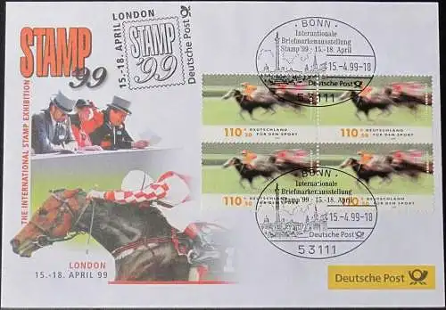 DEUTSCHLAND 1999 Stamp'99 London 15.04.1999 Messebrief Deutsche Post