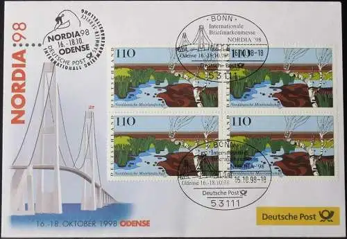 DEUTSCHLAND 1998 Nordia'98 Odense 16.10.1998 Messebrief Deutsche Post