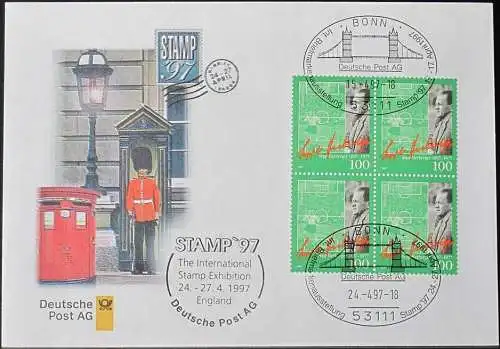 DEUTSCHLAND 1997 stamp'97 London 24.04.1997 Messebrief Deutsche Post