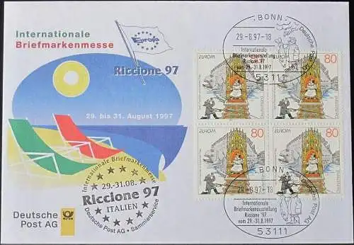 DEUTSCHLAND 1997 Riccione 97 Riccione 29.08.1997 Messebrief Deutsche Post